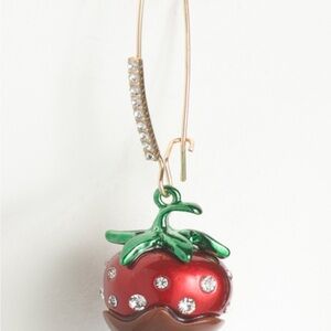 Betsey Johnson Red and Green Strawberry Earrings